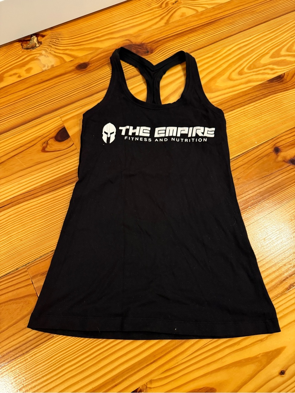 lululemon athletica Black Racerback Logo Tank